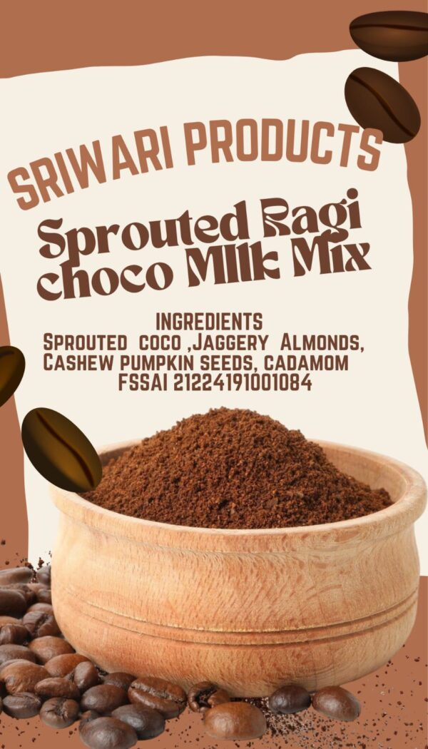 Sprouted Ragi Cocoa Milk Mix (100grams)